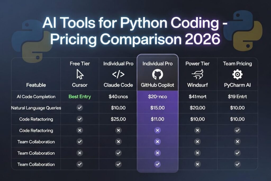 AI Tools for Python Pricing Comparison